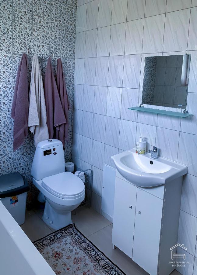 Apartamentai Birzuose, Double Bedroom And Single Bedroom Apartments Biržai Buitenkant foto