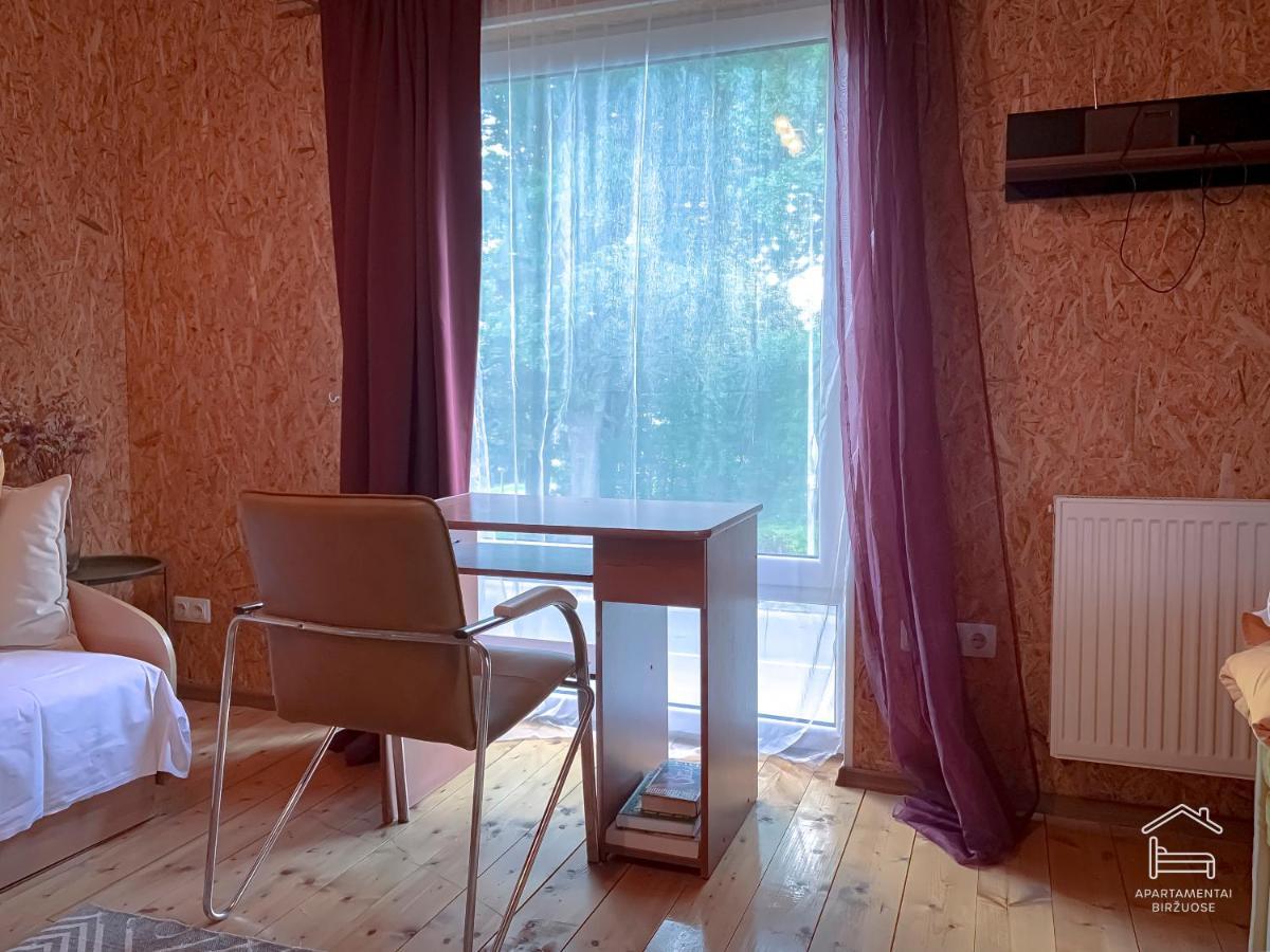 Apartamentai Birzuose, Double Bedroom And Single Bedroom Apartments Biržai Buitenkant foto